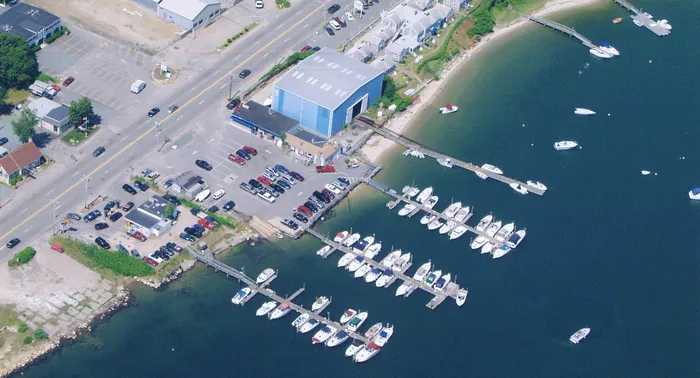 Aerial view of Continental Marina and the restaurant